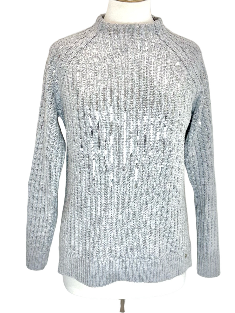 Olsen grey sequinned Henny sweater